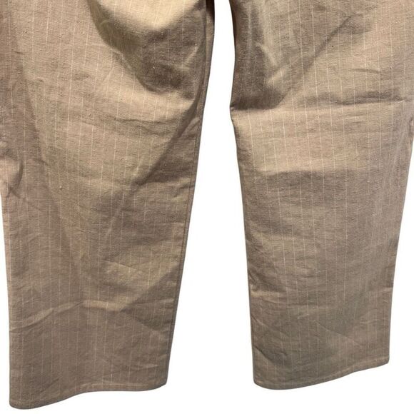 Marciano Striped Linen Blend Pants with Sequined Side Panel 2 - Picture 7 of 12